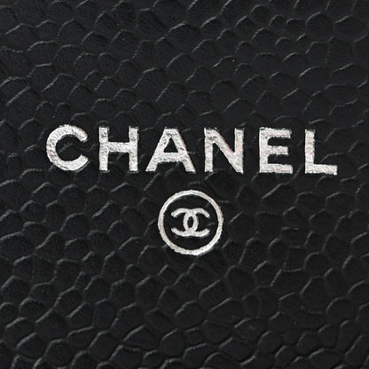Chanel Caviar Quilted Flap Card Holder Wallet Black 6 of 9
