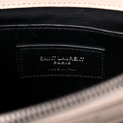 Saint Laurent Sheepskin Matelasse Chevron Monogram Medium College Bag Rose Antic 5 of 17