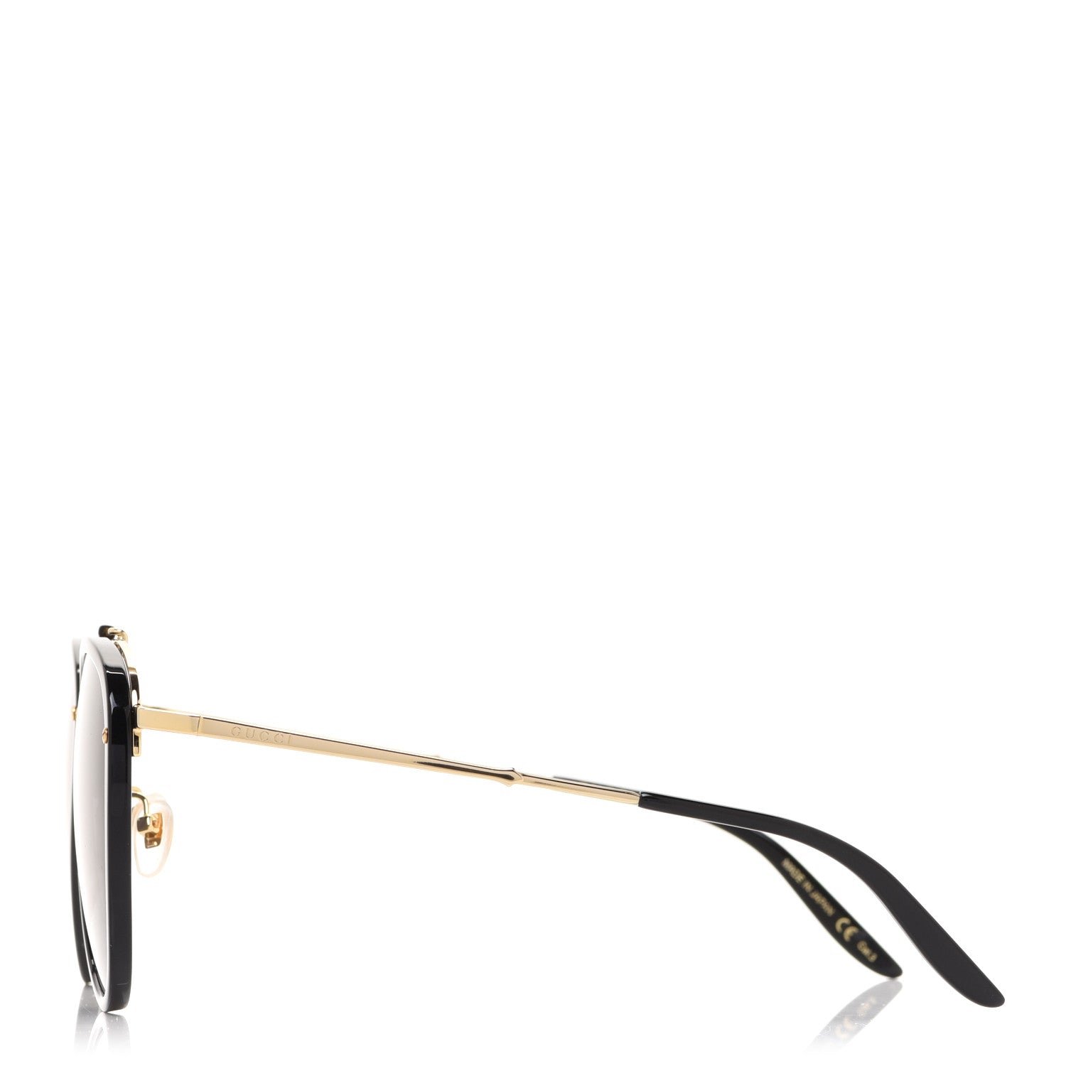 Gucci Metal Aviator Sunglasses GG0672S Black Gold 3 of 7