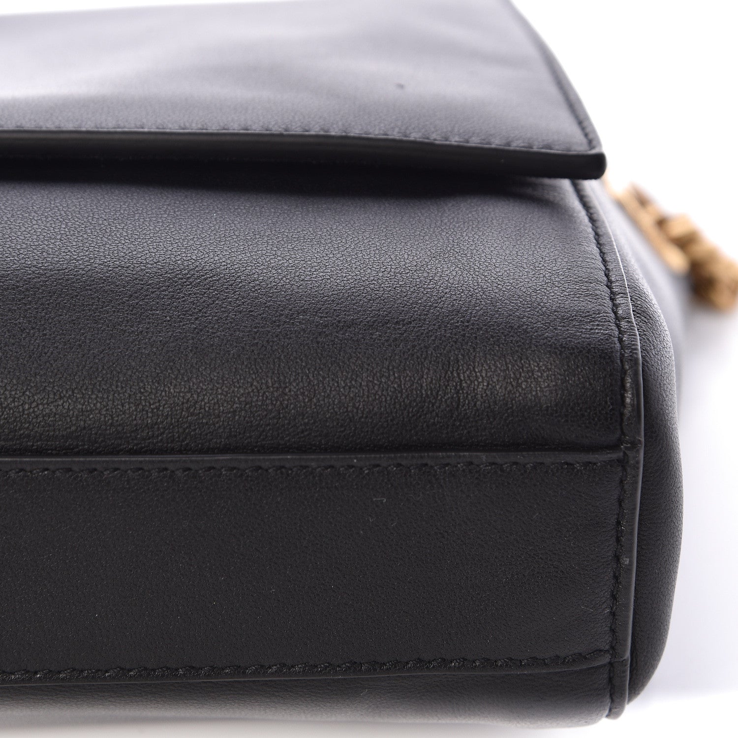 Saint Laurent Smooth Calfskin Suede Medium Reversible Monogram Kate Satchel Black 19 of 19