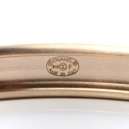 Chanel Resin Metal CC Bangle Set of 3 Black White Gold 6 of 6