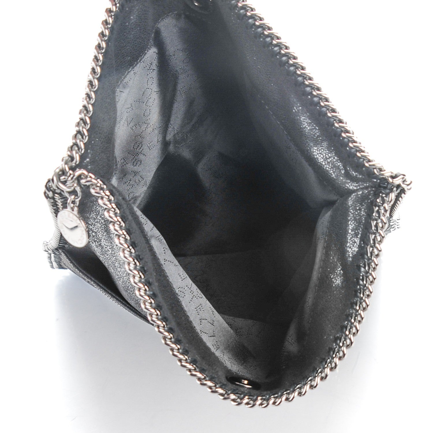 Stella McCartney Shaggy Deer Embellished Falabella Fold Over Clutch Black 8 of 11