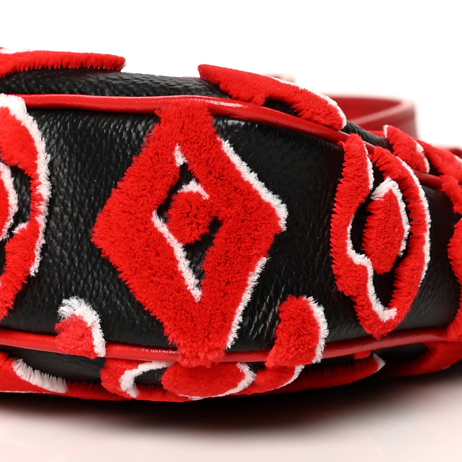 Louis Vuitton X UF Tufted Monogram Pochette Accessories Black Red 10 of 10