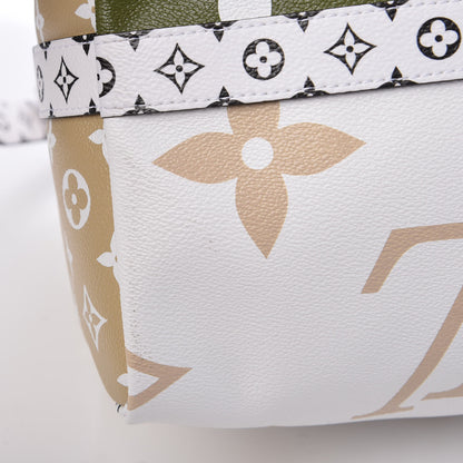 Louis Vuitton Monogram Giant Keepall Bandouliere 50 Kaki Beige 9 of 12