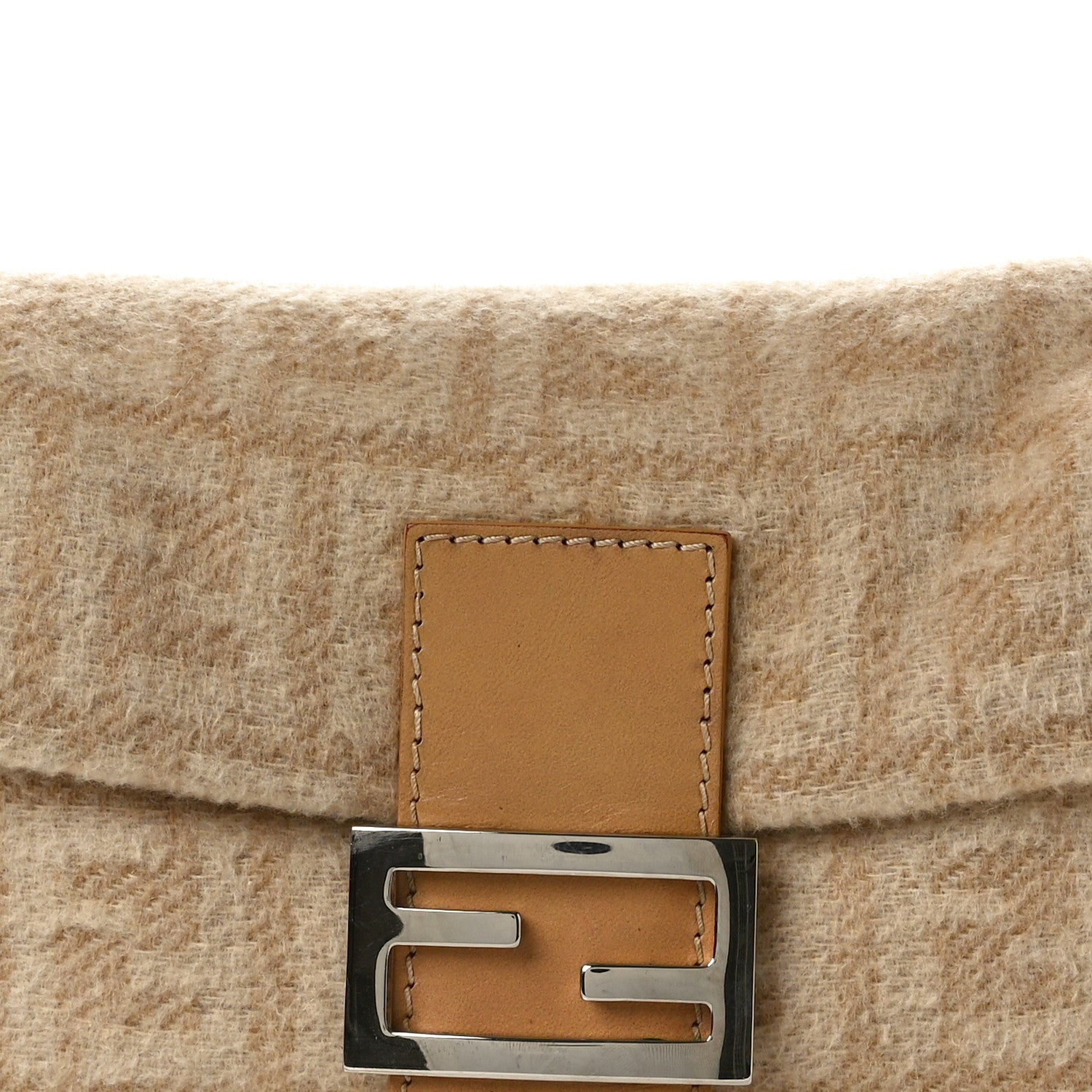 Fendi Wool Zucca Baguette Beige 7 of 9