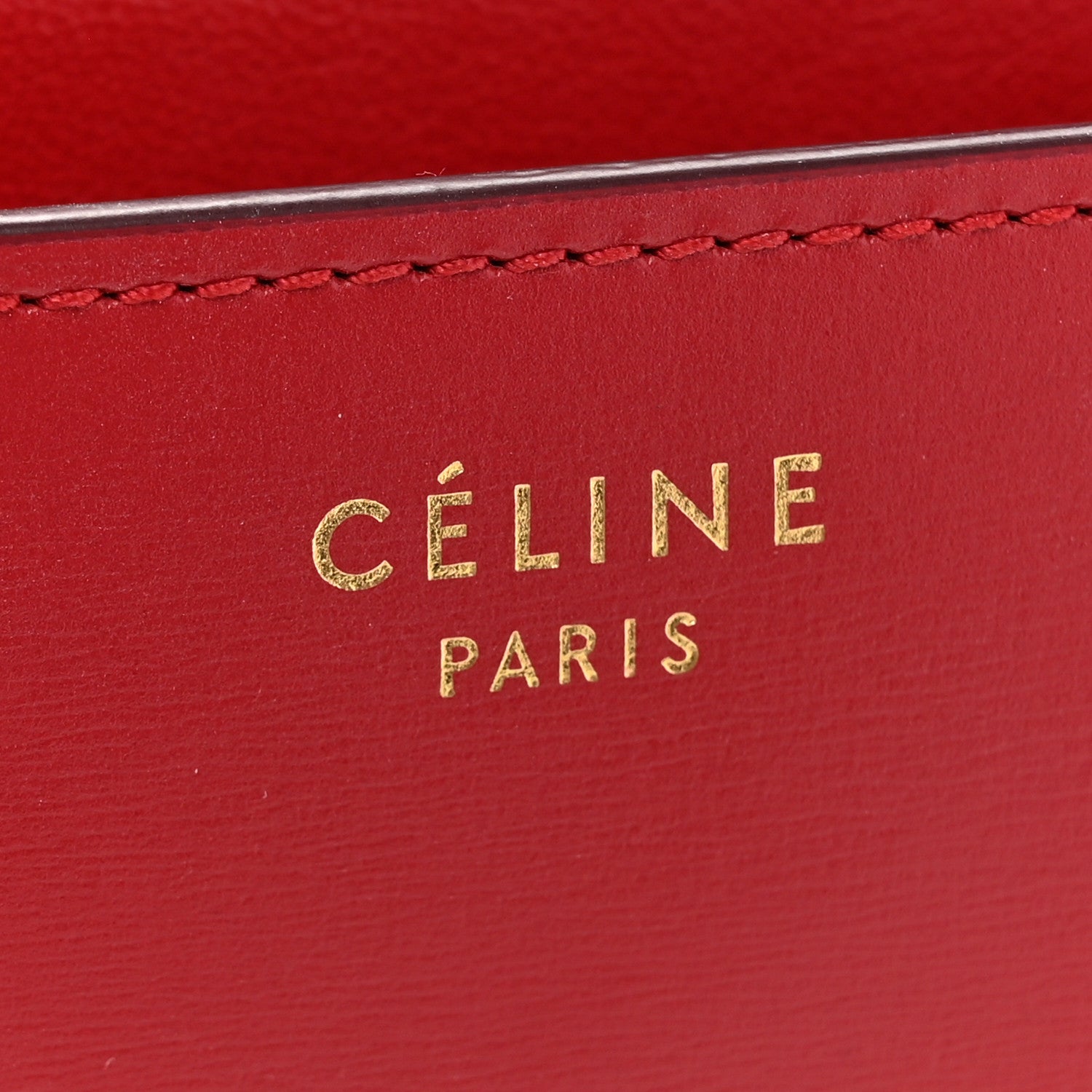 Celine Box Calfskin Medium Classic Box Flap Bag Red 8 of 14