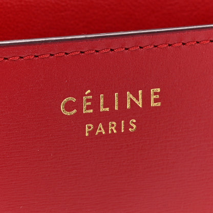 Celine Box Calfskin Medium Classic Box Flap Bag Red 8 of 14