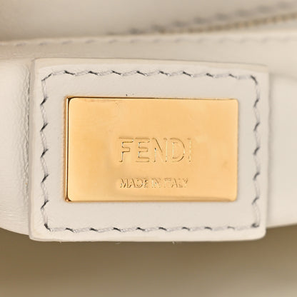 Fendi Nappa Rosebud Mini Peekaboo Iconic Satchel Bianco 7 of 11
