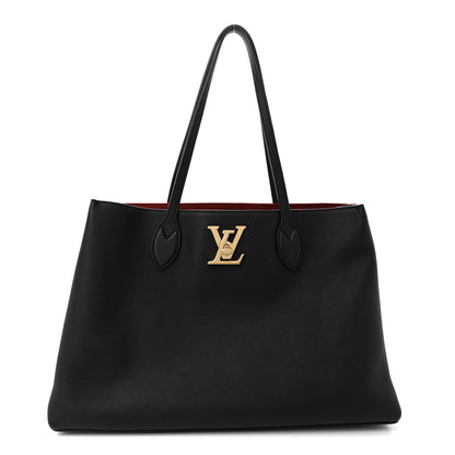 Louis Vuitton Grained Calfskin Lockme Shopper Black 1 of 15