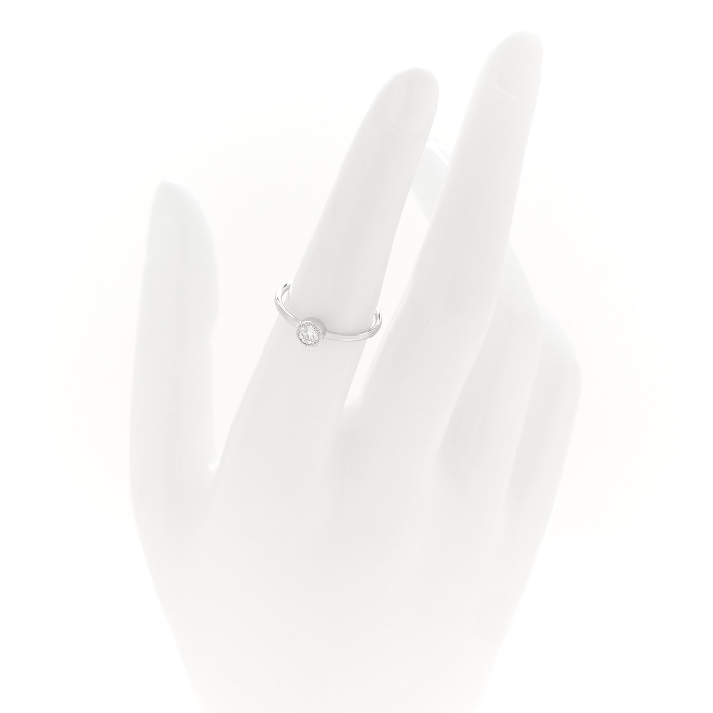 Platinum Diamond .23ctw Bezel Ring 53 6.25