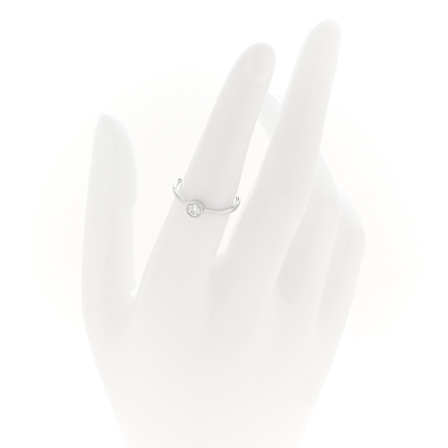 Parker & West by FASHIONPHILE Platinum Diamond .23ctw Bezel Ring 53 6.25 2 of 5