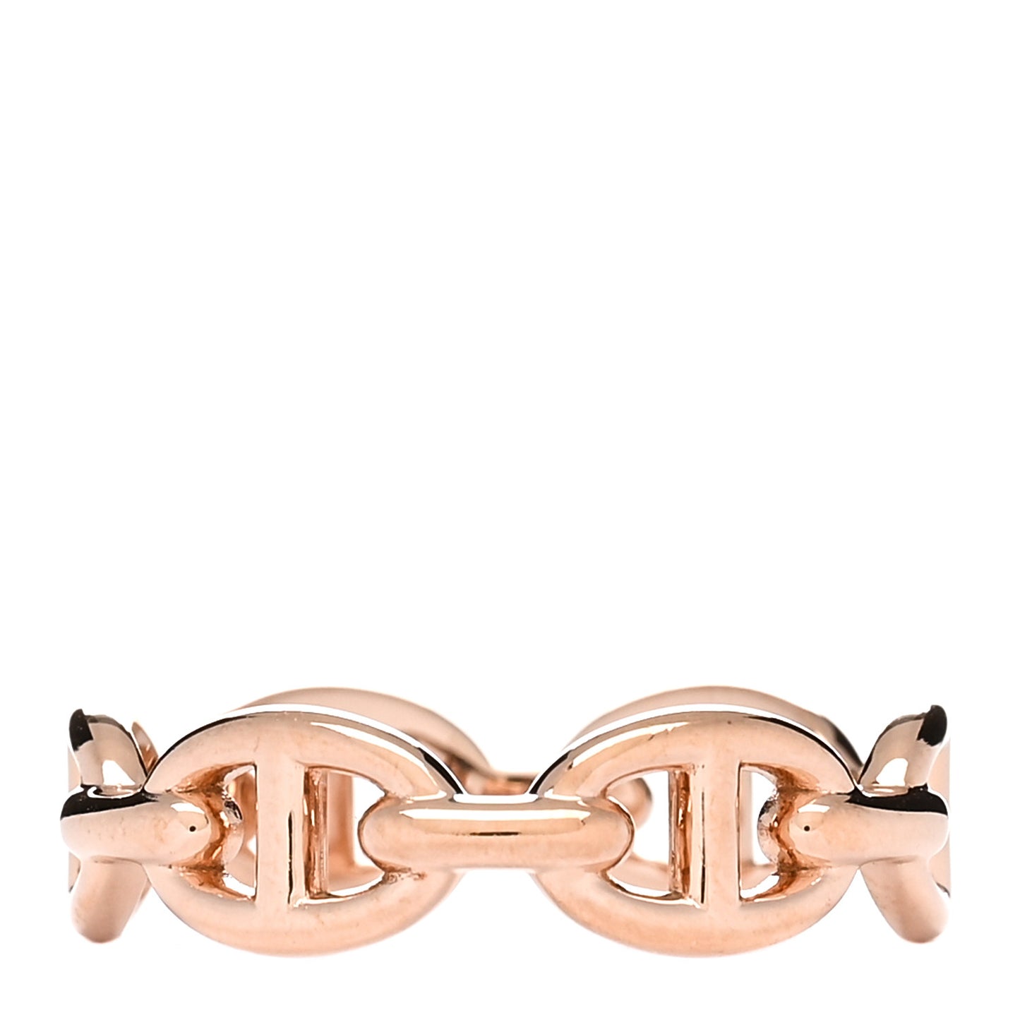 18K Rose Gold PM Chaine D'Ancre Enchainee Ring 55 7.25