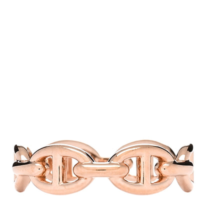 Hermes 18K Rose Gold PM Chaine D'Ancre Enchainee Ring 55 7.25 3 of 7