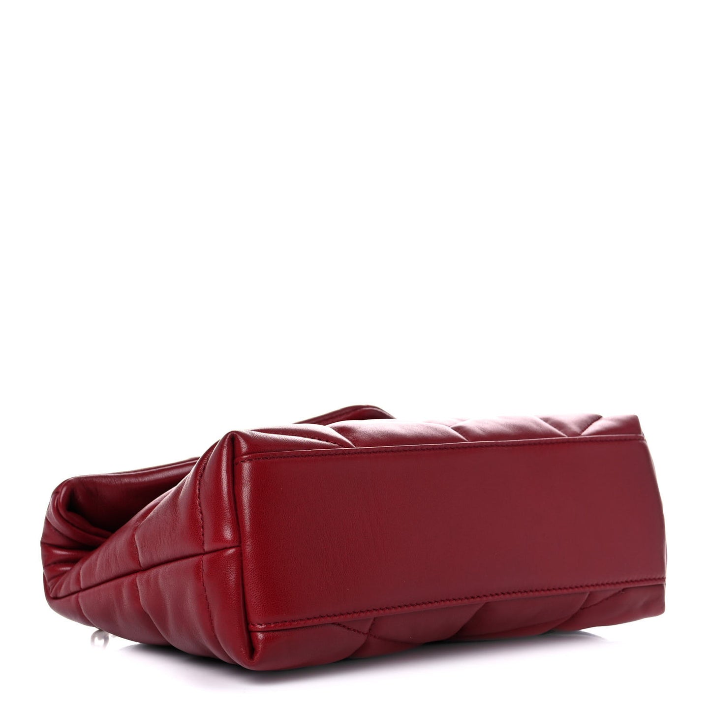 Lambskin Quilted Toy Loulou Puffer Monogram Chain Satchel Red