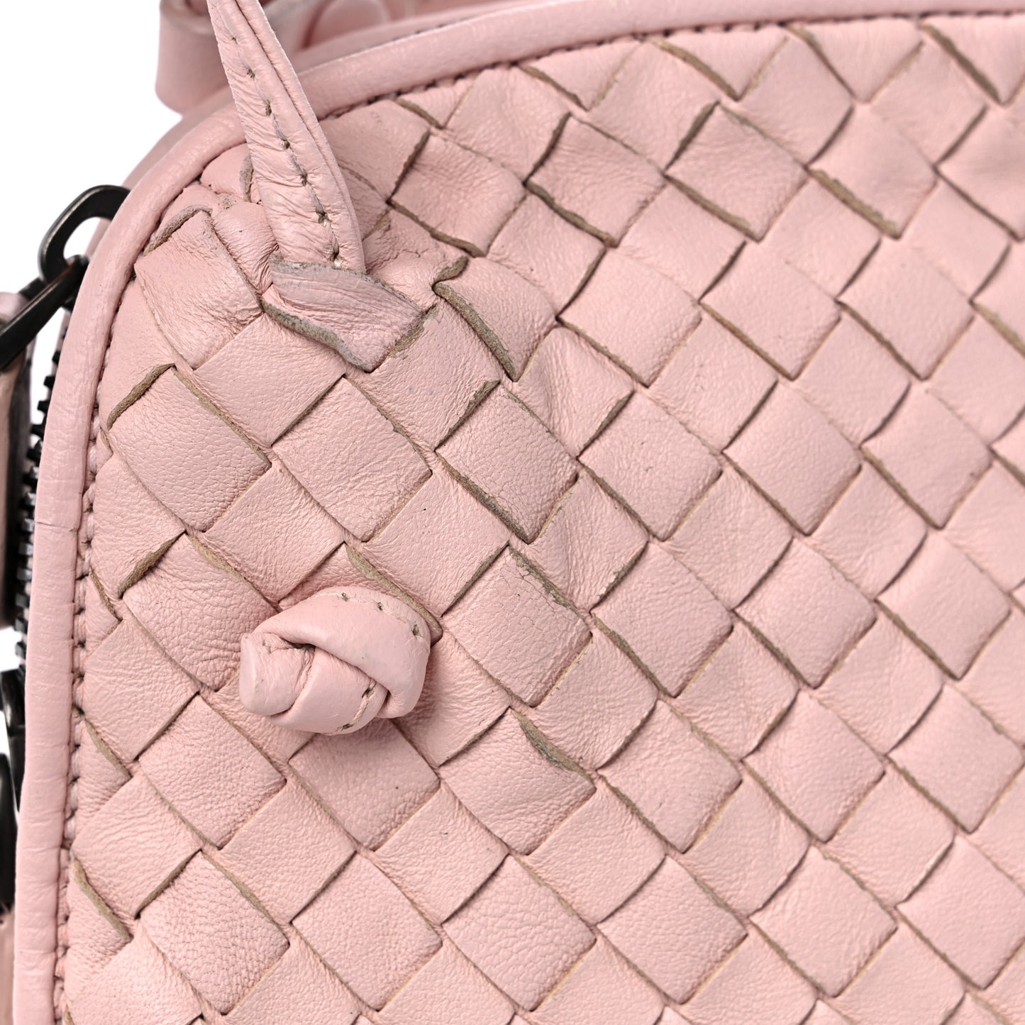 Nappa Intrecciato Nodini Crossbody Messenger Flamingo
