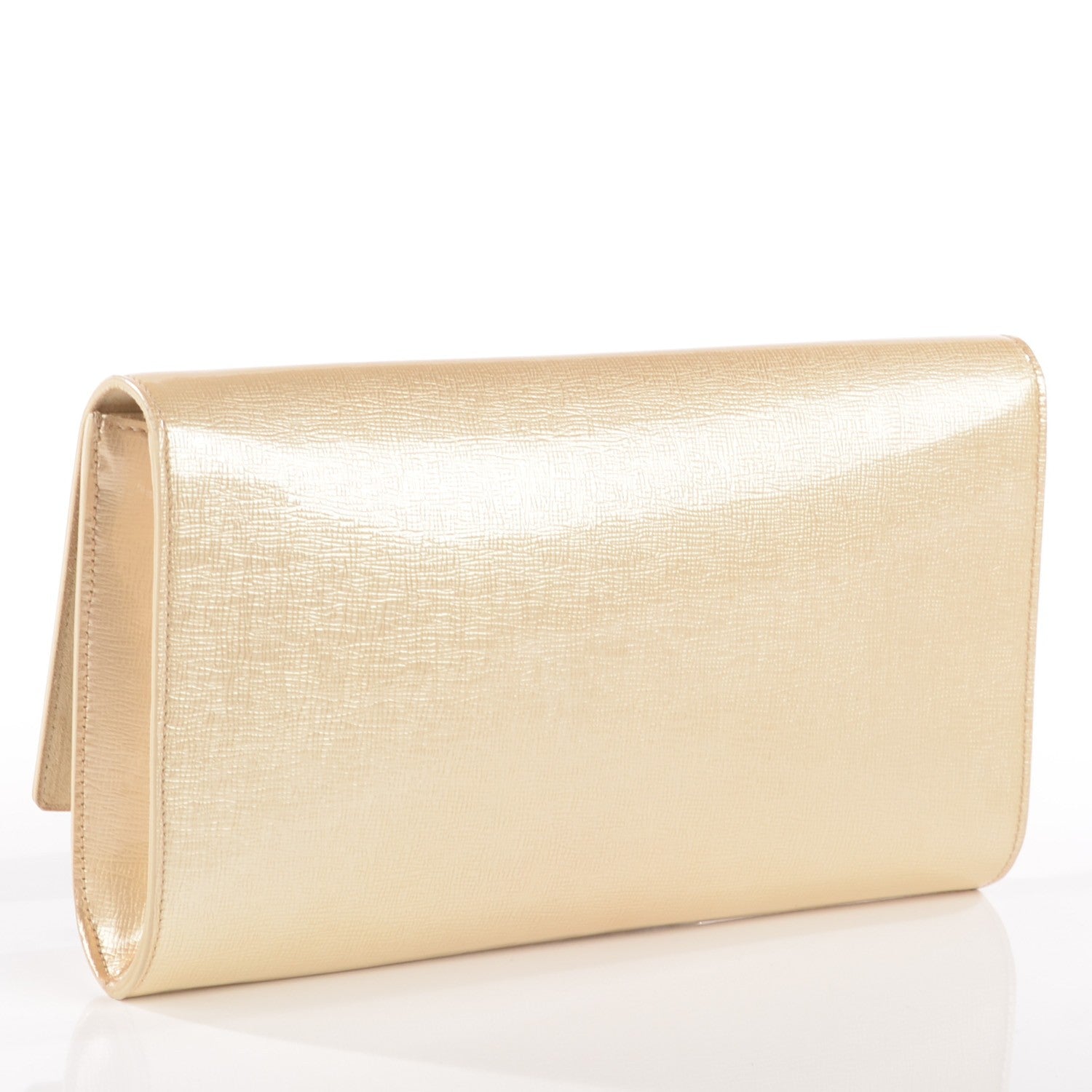 Saint Laurent Coated Calfskin Belle De Jour Clutch Light Gold 3 of 7