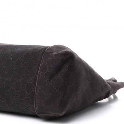Gucci Canvas Monogram Shoulder Bag Brown 7 of 10
