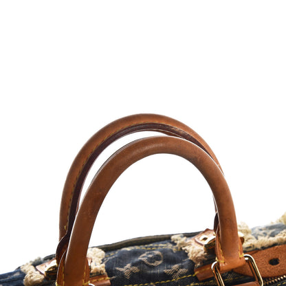 Louis Vuitton Denim Patchwork Speedy 30 Blue 8 of 17