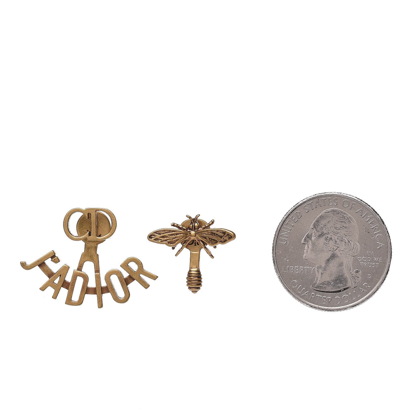 Metal J'Adior Earrings Aged Gold