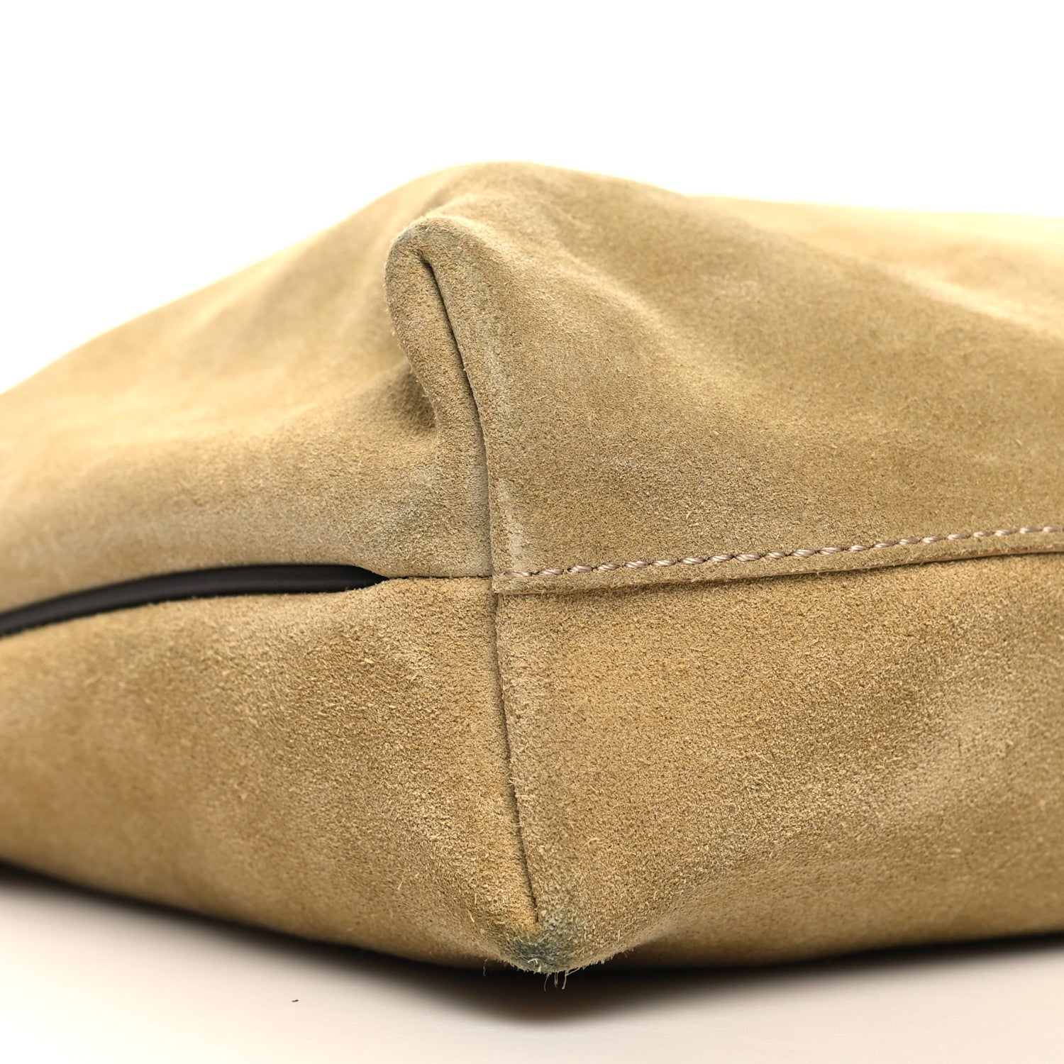 Loewe Suede Calfskin Large Flamenco With Chain Gold 8 of 9