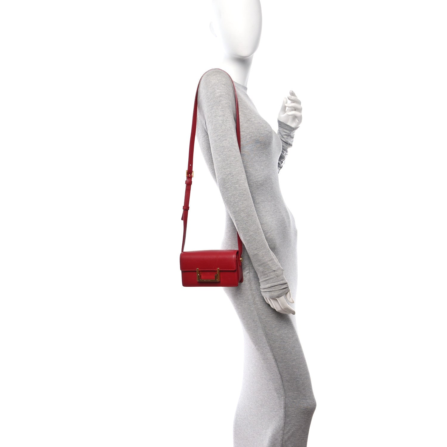 Saint Laurent Calfskin Small Classic Lulu Bag Red 2 of 11