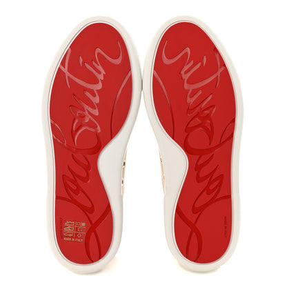 Christian Louboutin Calfskin Crocodile Embossed Vierissima Orlato Flat Sneakers 38.5 Nougat 6 of 9
