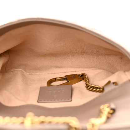 Gucci Calfskin Matelasse Super Mini GG Marmont Shoulder Bag Porcelain Rose 5 of 11