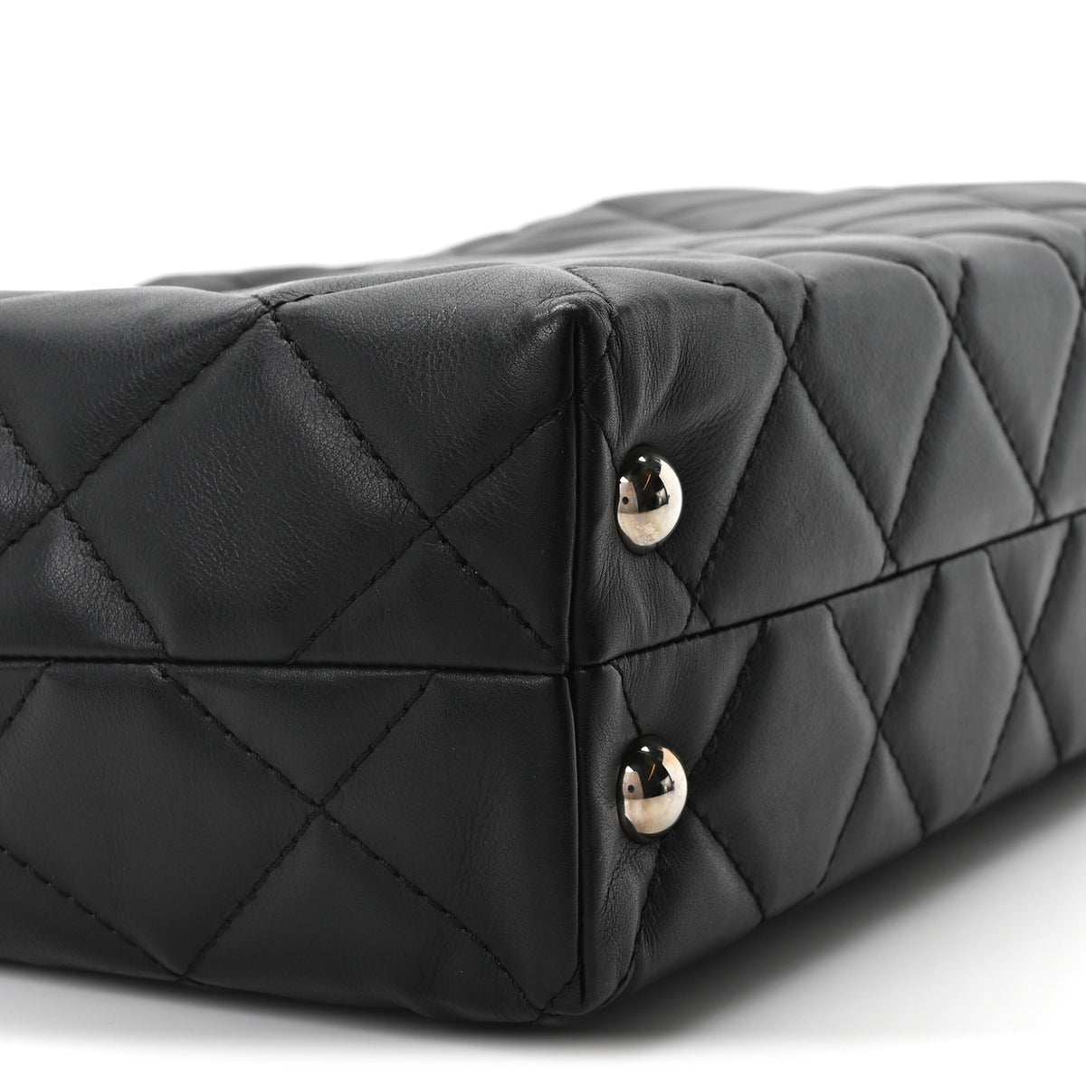 Calfskin Quilted In The Business North South Tote Black