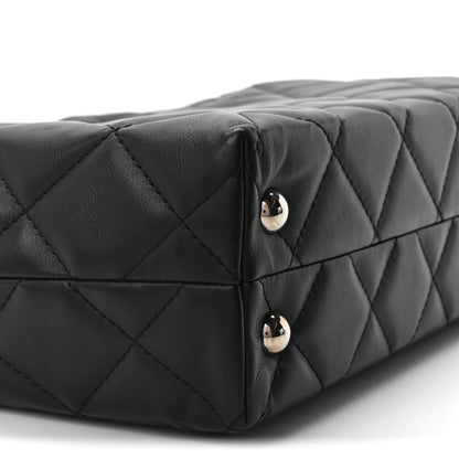 Chanel Calfskin Quilted In The Business North South Tote Black 9 of 10