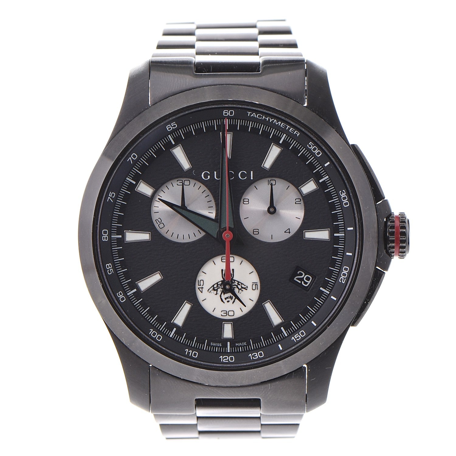 Gucci PVD Stainless Steel 44mm G-Timeless Chronograph Quartz Watch Black 1 of 8