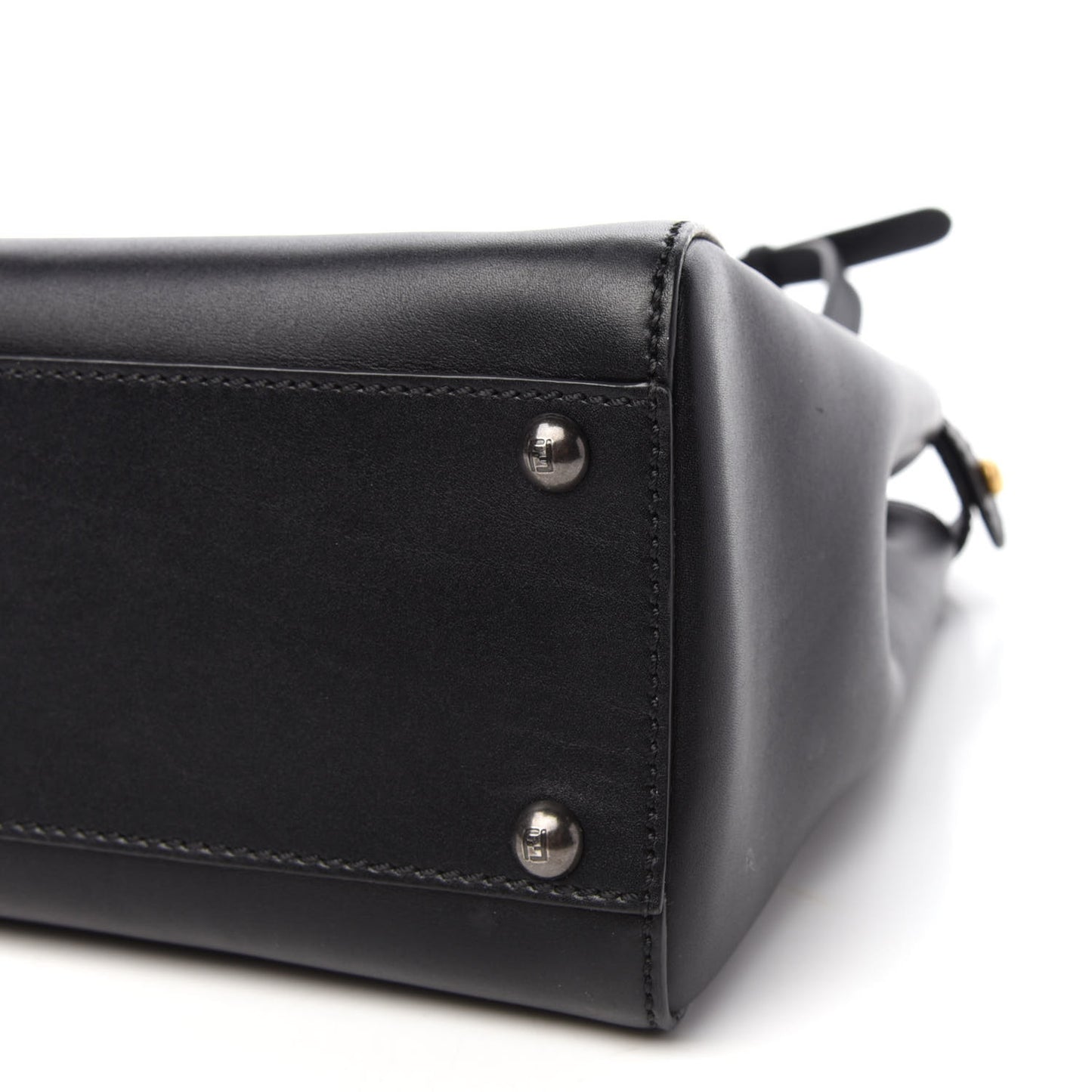 Calfskin Calf Hair Leopard Print Medium Peekaboo Iconic Satchel Black