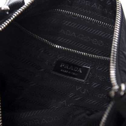 Prada Tessuto Light Nylon Soft Calf Shoulder Bag Black 8 of 9