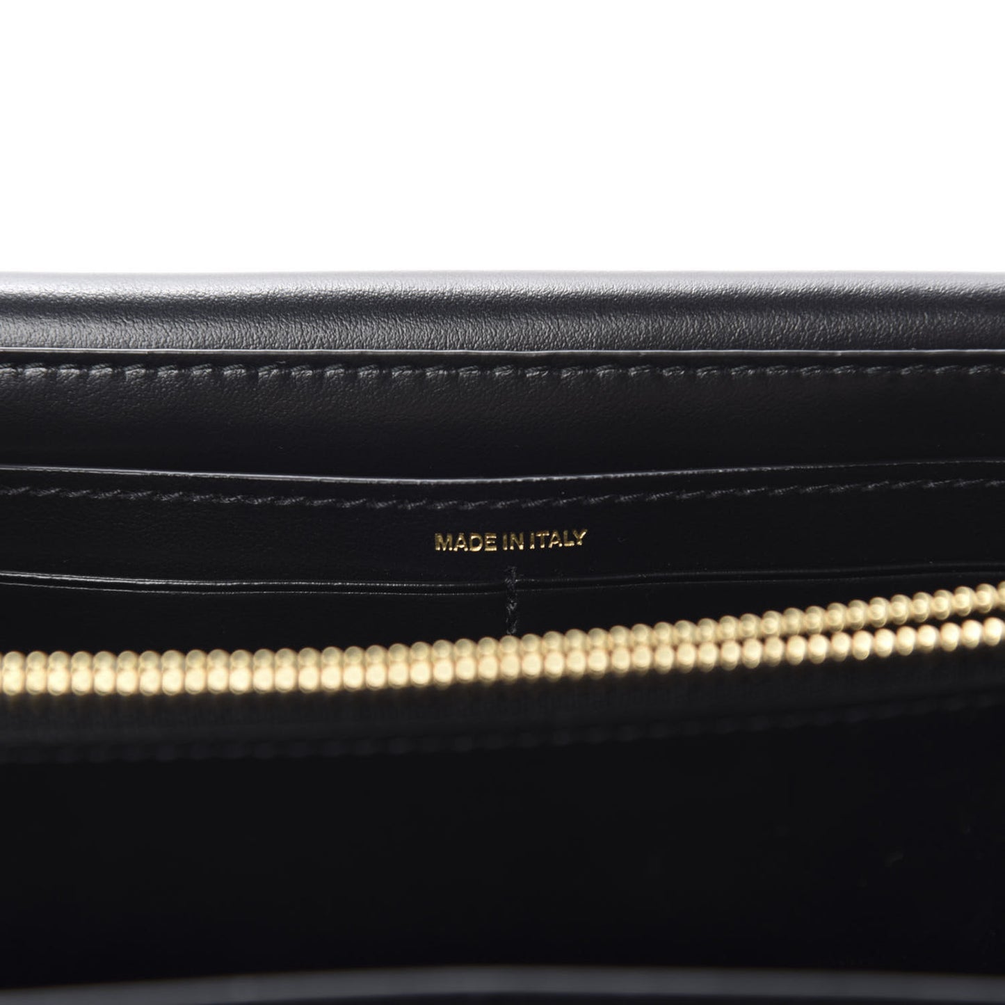 Lambskin Quilted Wallet With Detachable Strap Black