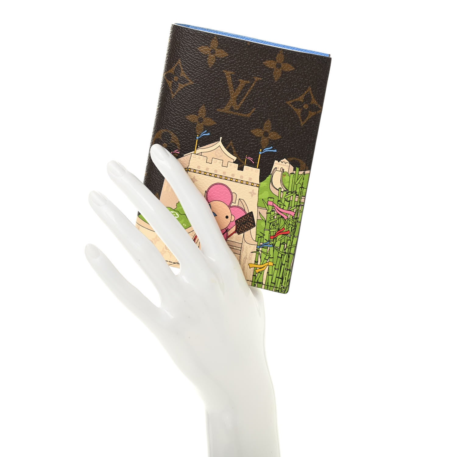 Louis Vuitton Monogram 2021 Christmas Animation China Passport Cover Myosotis Blue 2 of 6