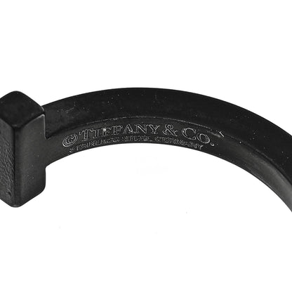 Tiffany Black-Coated Stainless Steel T Square Ring 62 10 4 of 5
