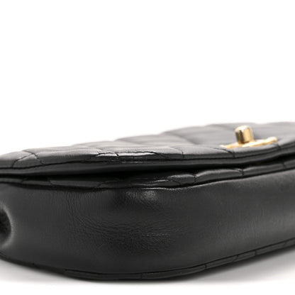 Chanel Calfskin Quilted Coco Mail Clutch With Chain Black 10 of 12