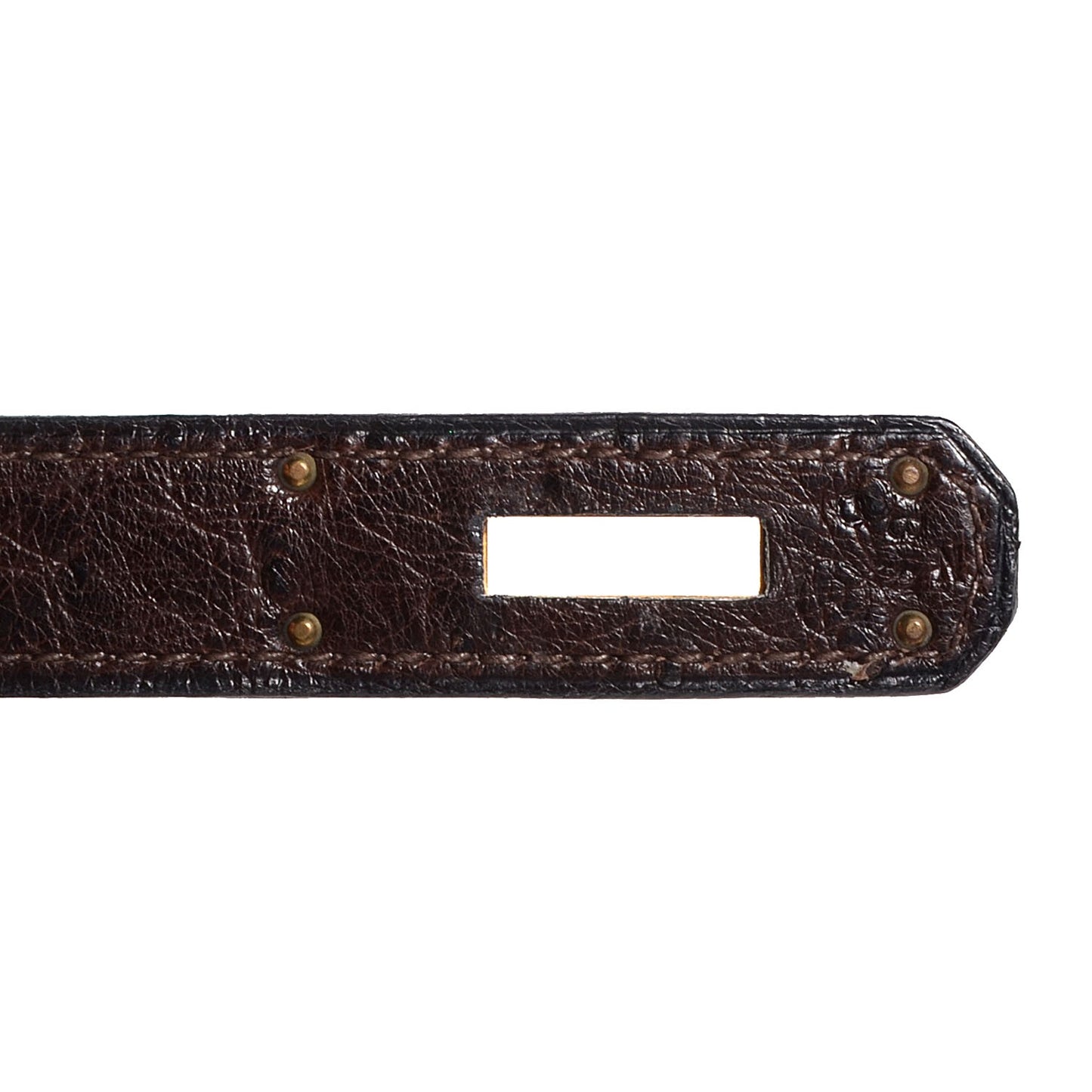 Ostrich Kelly Sellier 32 Chocolate
