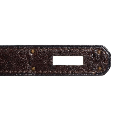 Hermes Ostrich Kelly Sellier 32 Chocolate 9 of 17