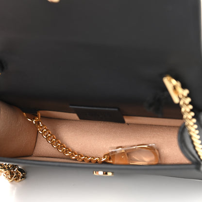 Gucci Calfskin Super Mini Sylvie Chain Shoulder Bag Black 5 of 9