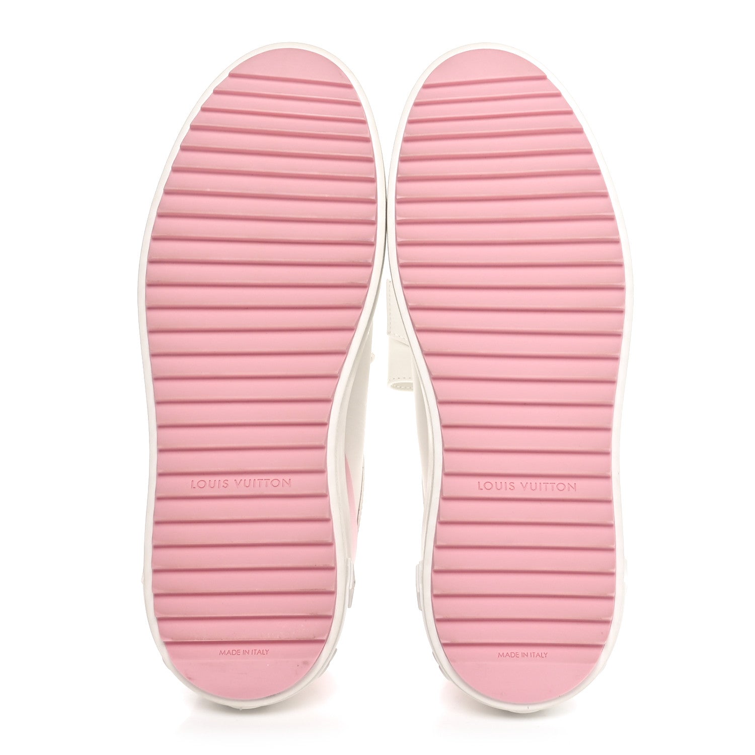 Louis Vuitton Calfskin Time Out Bow Sneakers 38 White Pink 7 of 9