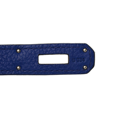 Hermes Togo Horseshoe Birkin 35 Bleu Electrique Magnolia 7 of 10