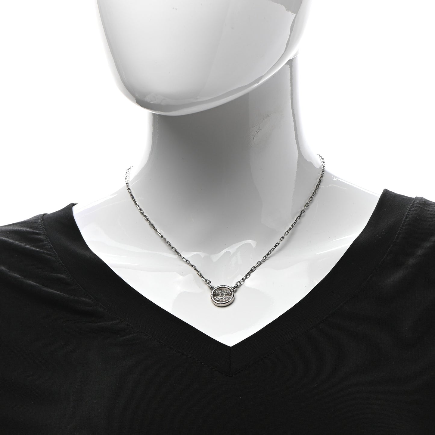 Crystal CC Chain Short Necklace Gold