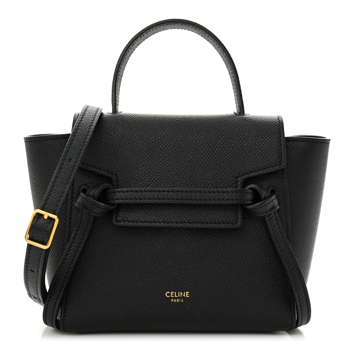 Grained Calfskin Pico Belt Bag Black
