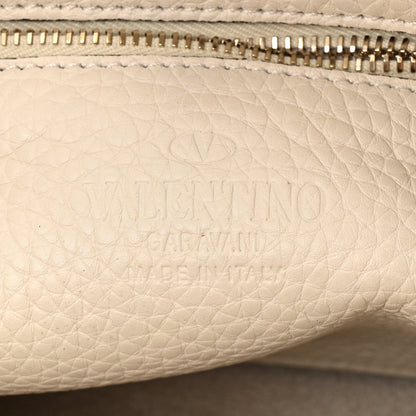 Valentino Garavani Pebbled Calfskin Mini Rockstud Flip-Lock Messenger Bag Light Ivory 6 of 10