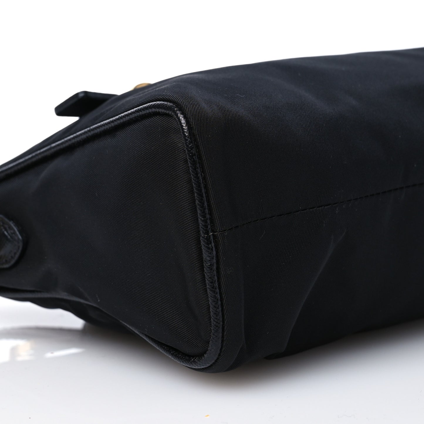 Tessuto Nylon Saffiano Shoulder Bag Black