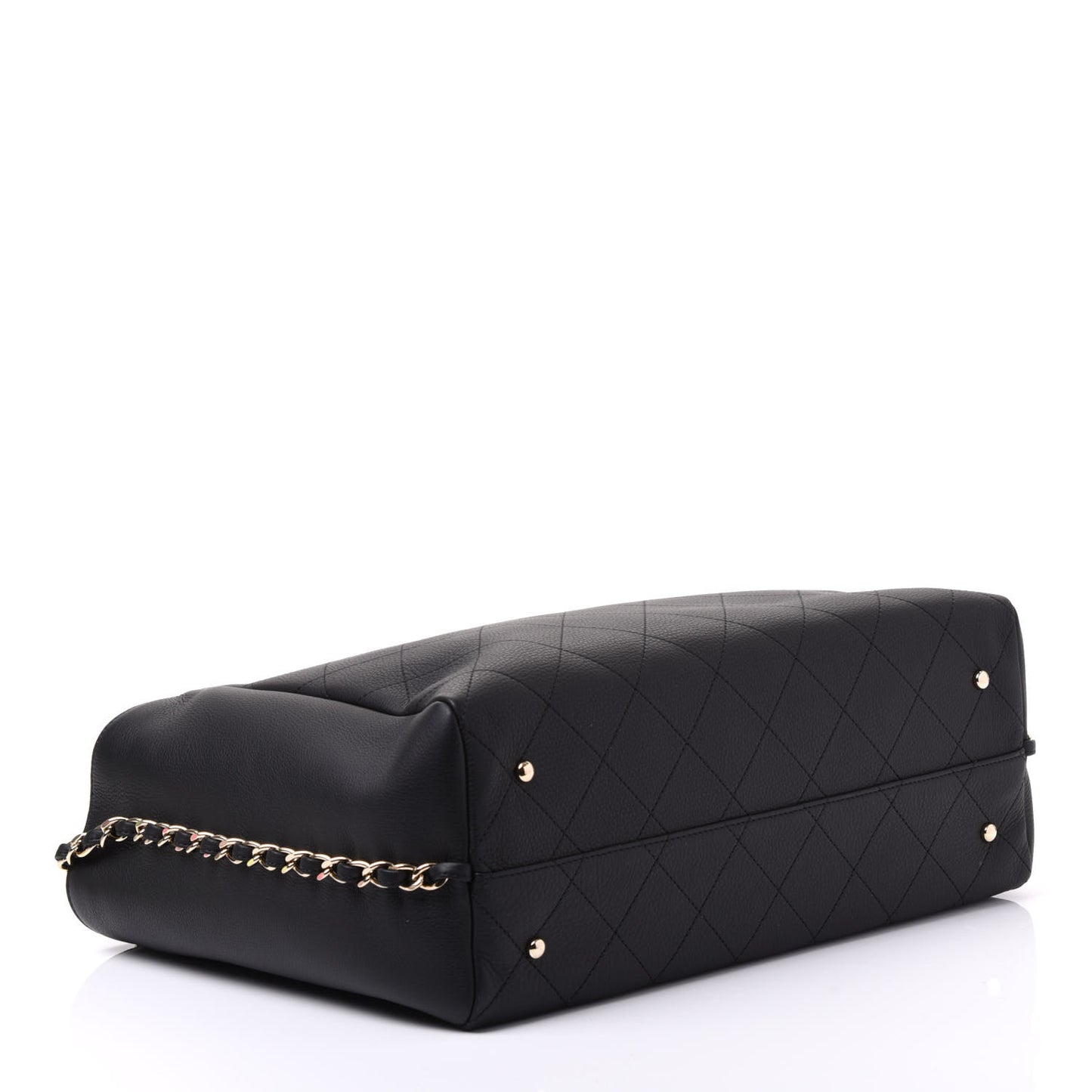 Bullskin Stitched Large Shopping Bag Black