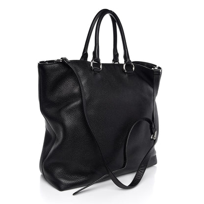 Prada Vitello Daino Tote Black 4 of 14