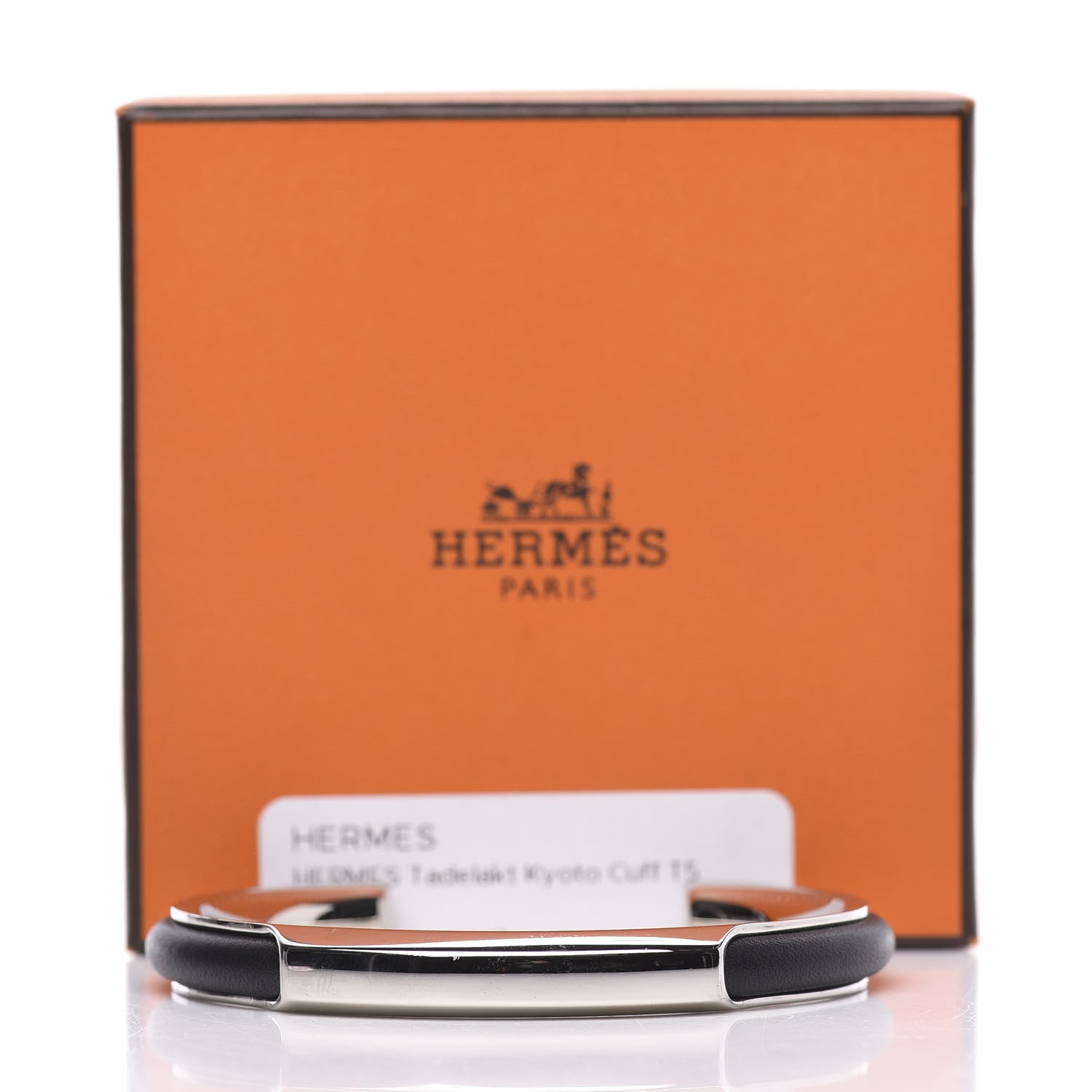 Hermes Swift Paris Tokyo Cuff Bracelet T5 Black 5 of 5