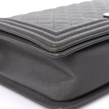 Chanel Caviar Quilted New Medium Boy Flap Grey 8 of 15