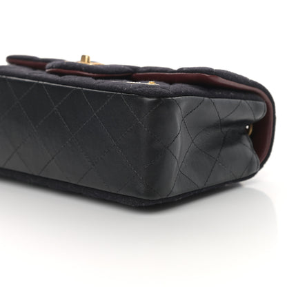Chanel Felt Quilted Paris-Hamburg Charms Mini Rectangular Flap Dark Navy 9 of 12